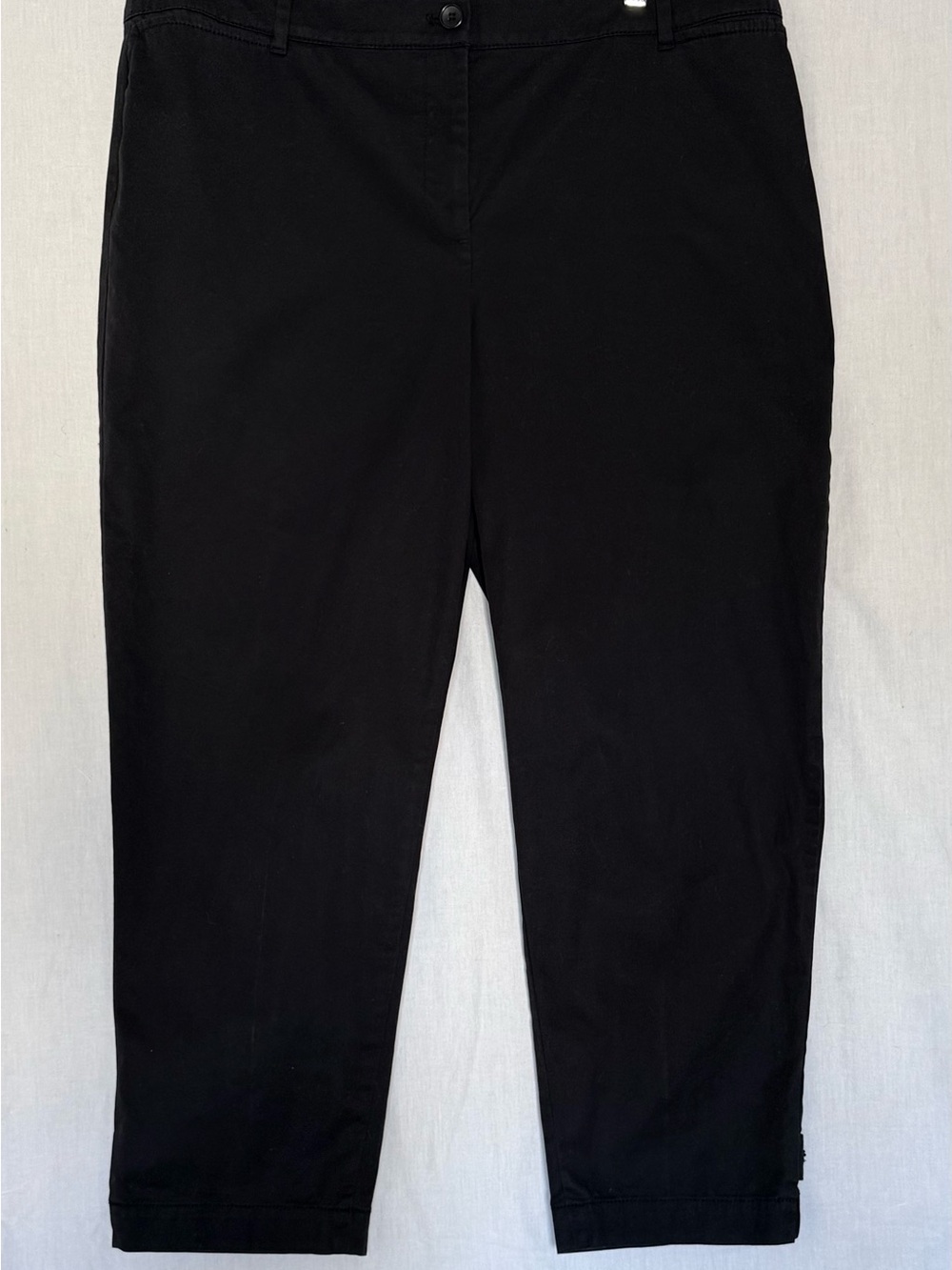 Talbot’s Women's Black Perfect Cropped Pant NWOT Stretch Front Pockets Size 16
